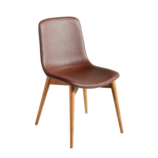 Dining Chair Upholstered in Leatherette and Leg structure