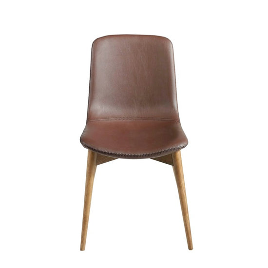 Dining Chair Upholstered in Leatherette and Leg structure